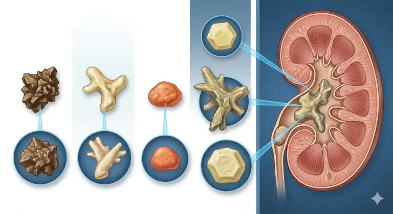אבנים בכליות - סוגי האבנים